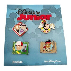 Disney Parks Junior Booster 4 Pin Set Handy Manny Mickey Mouse Clubhouse